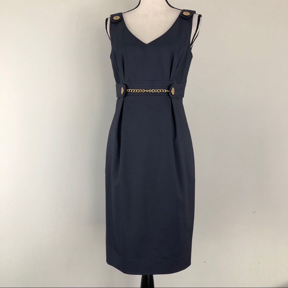 Eccoci Helen Chain detail Sheath Dress